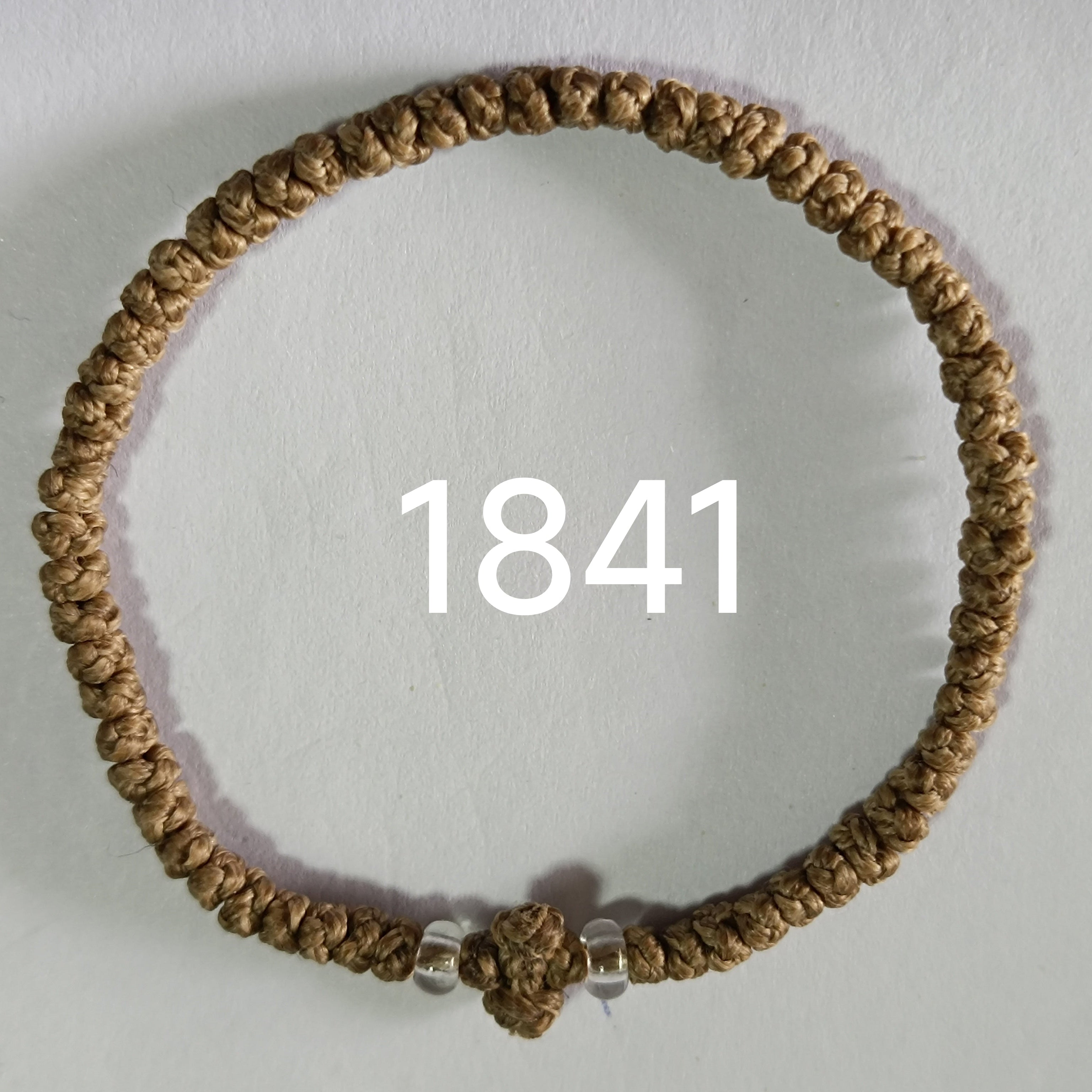 66 Knot wax rope  Prayer bracelet NO1841
