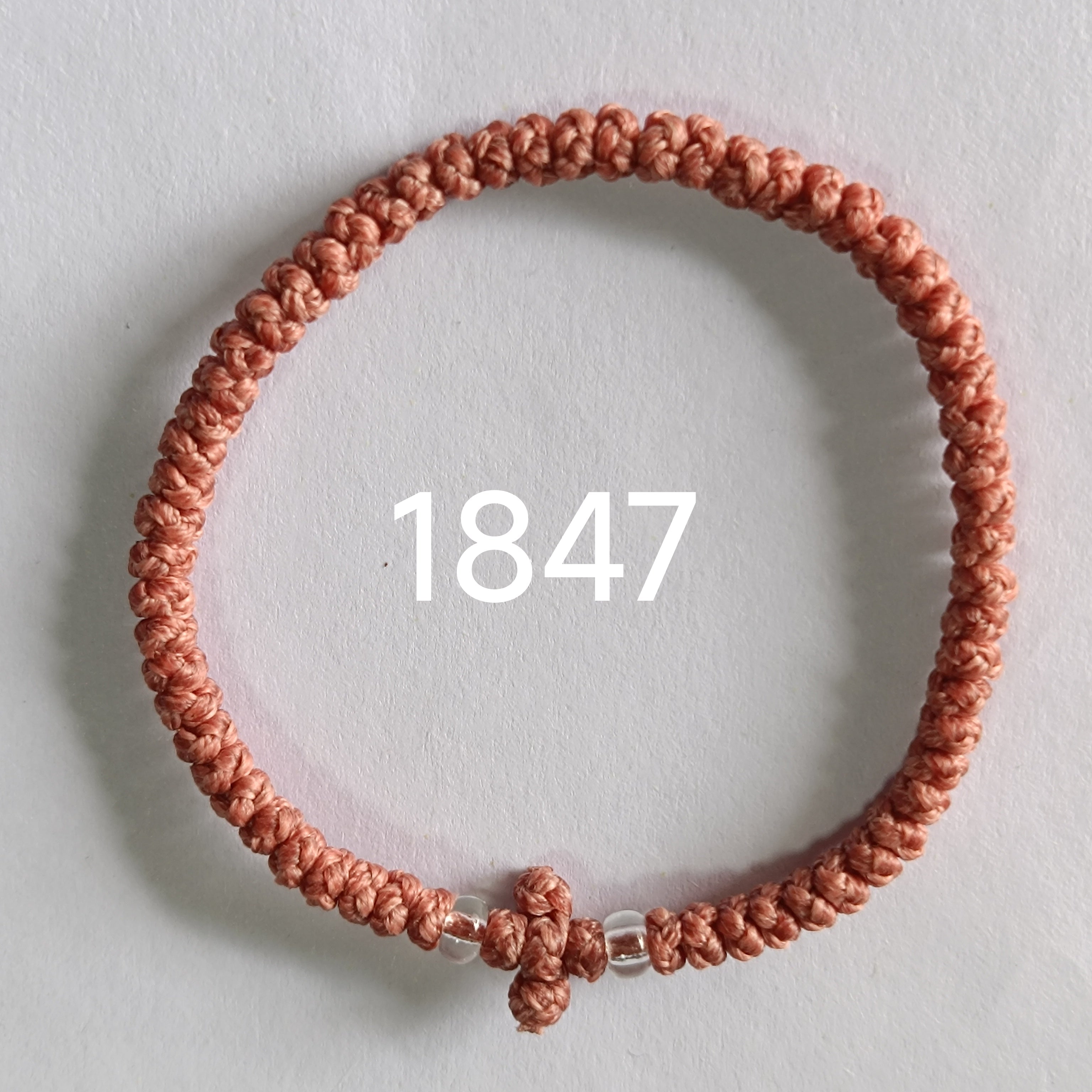 66 Knot wax rope  Prayer bracelet NO1847