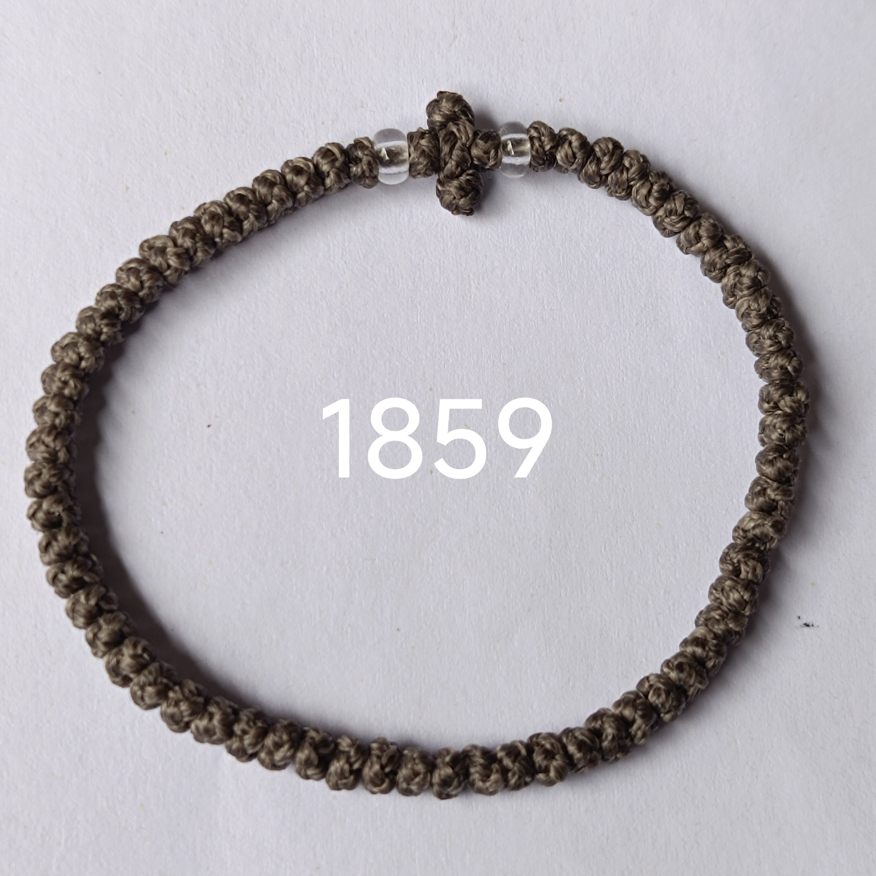 66 Knot wax rope  Prayer bracelet NO1859