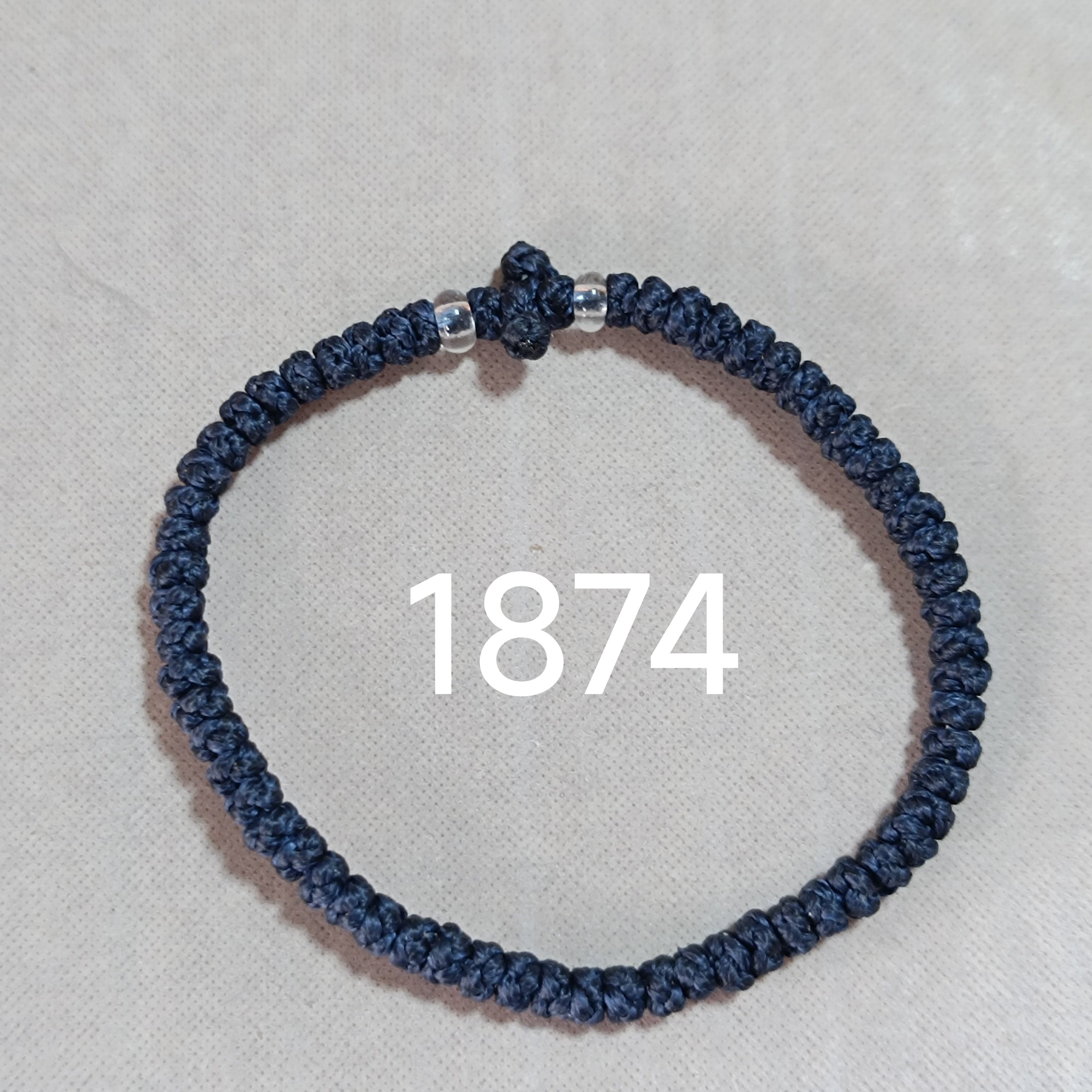 66 Knot wax rope  Prayer bracelet NO1874