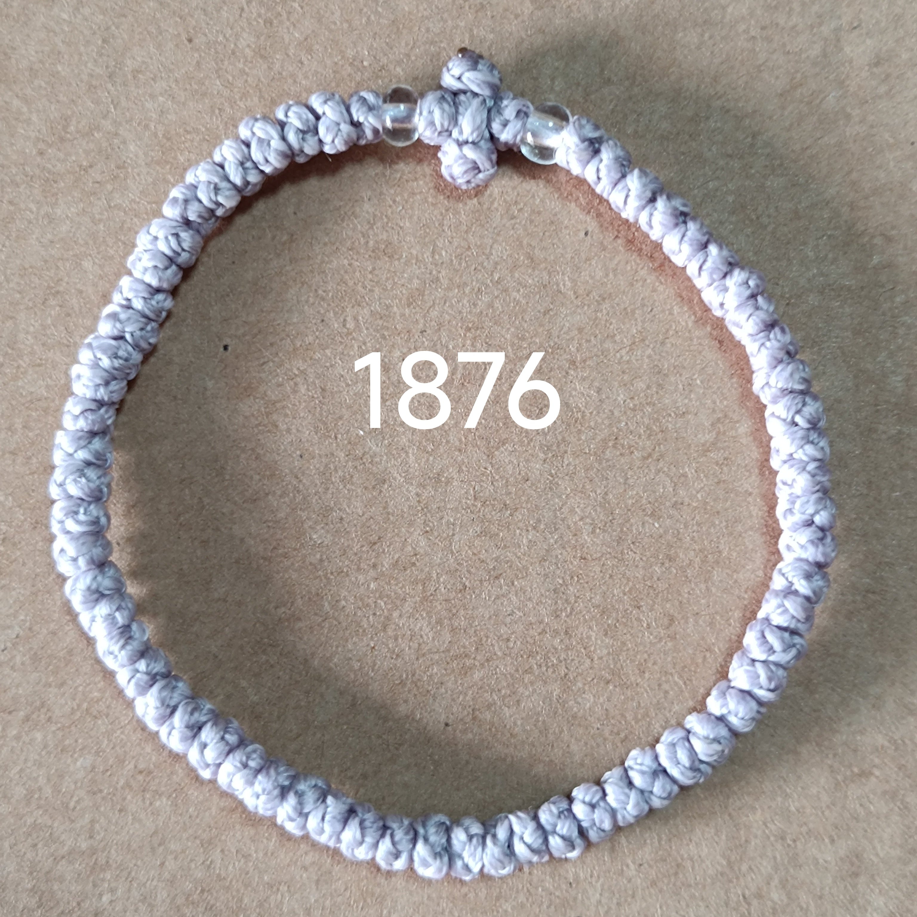 66 Knot wax rope  Prayer bracelet NO1876