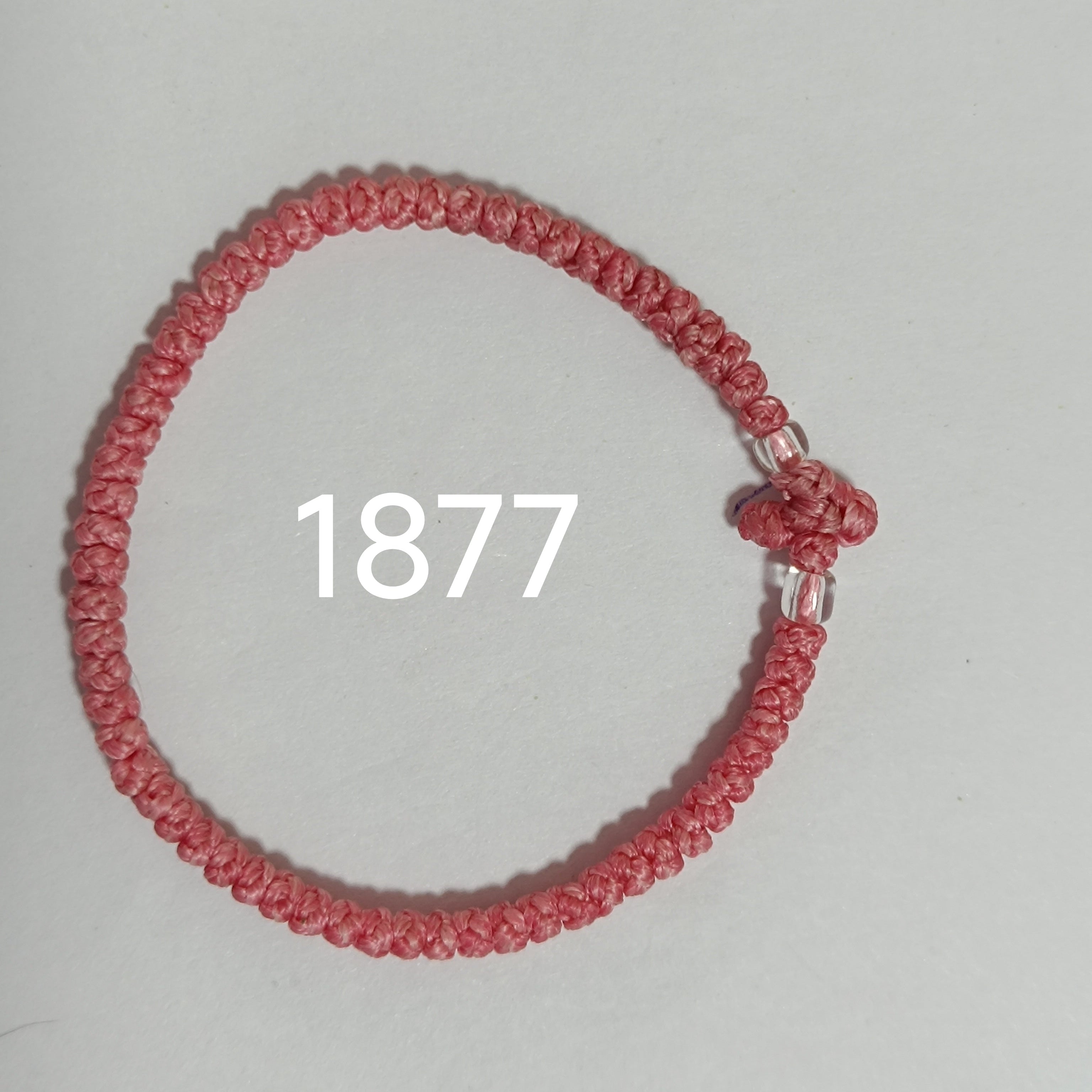 66 Knot wax rope  Prayer bracelet NO1877-1
