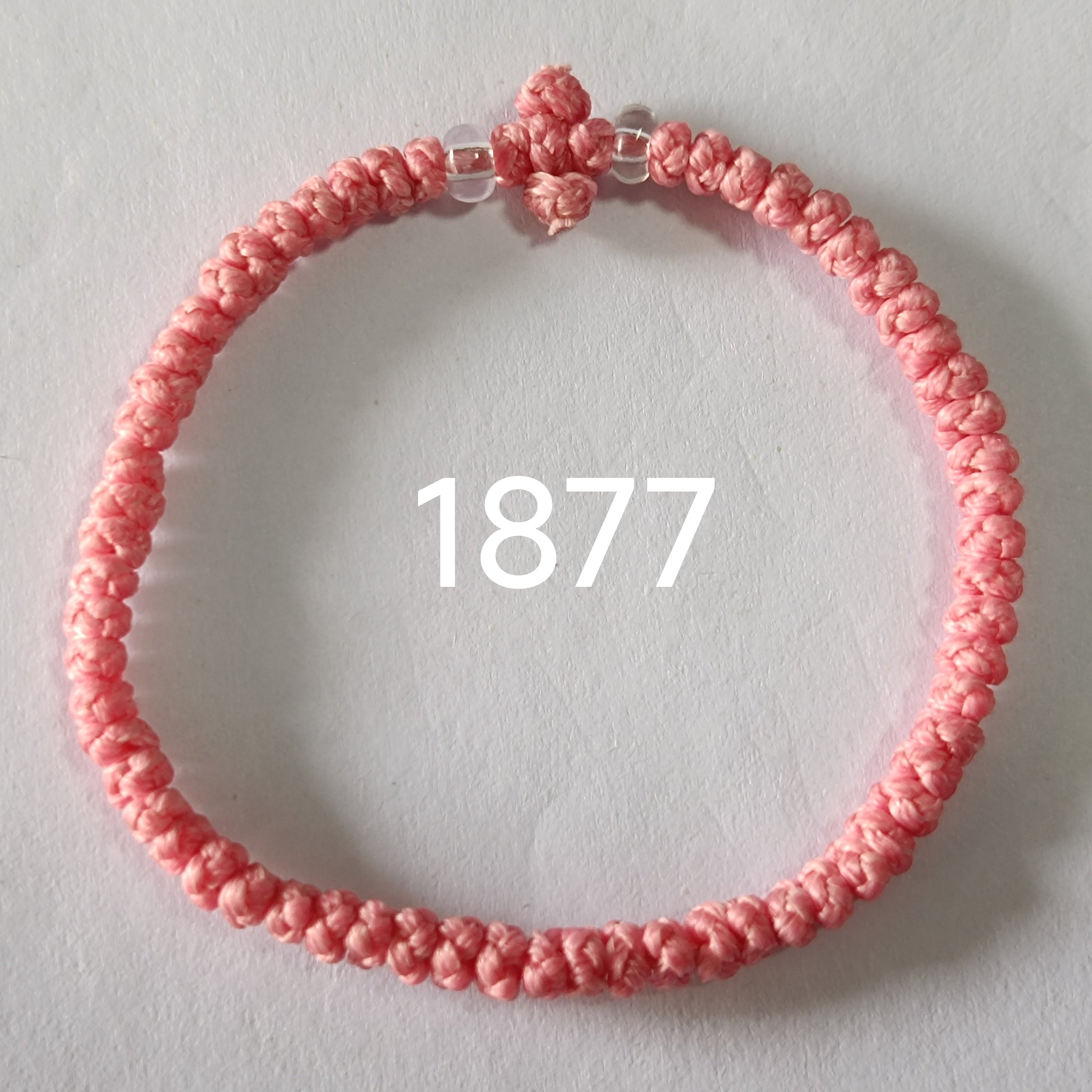 66 Knot wax rope  Prayer bracelet NO1877