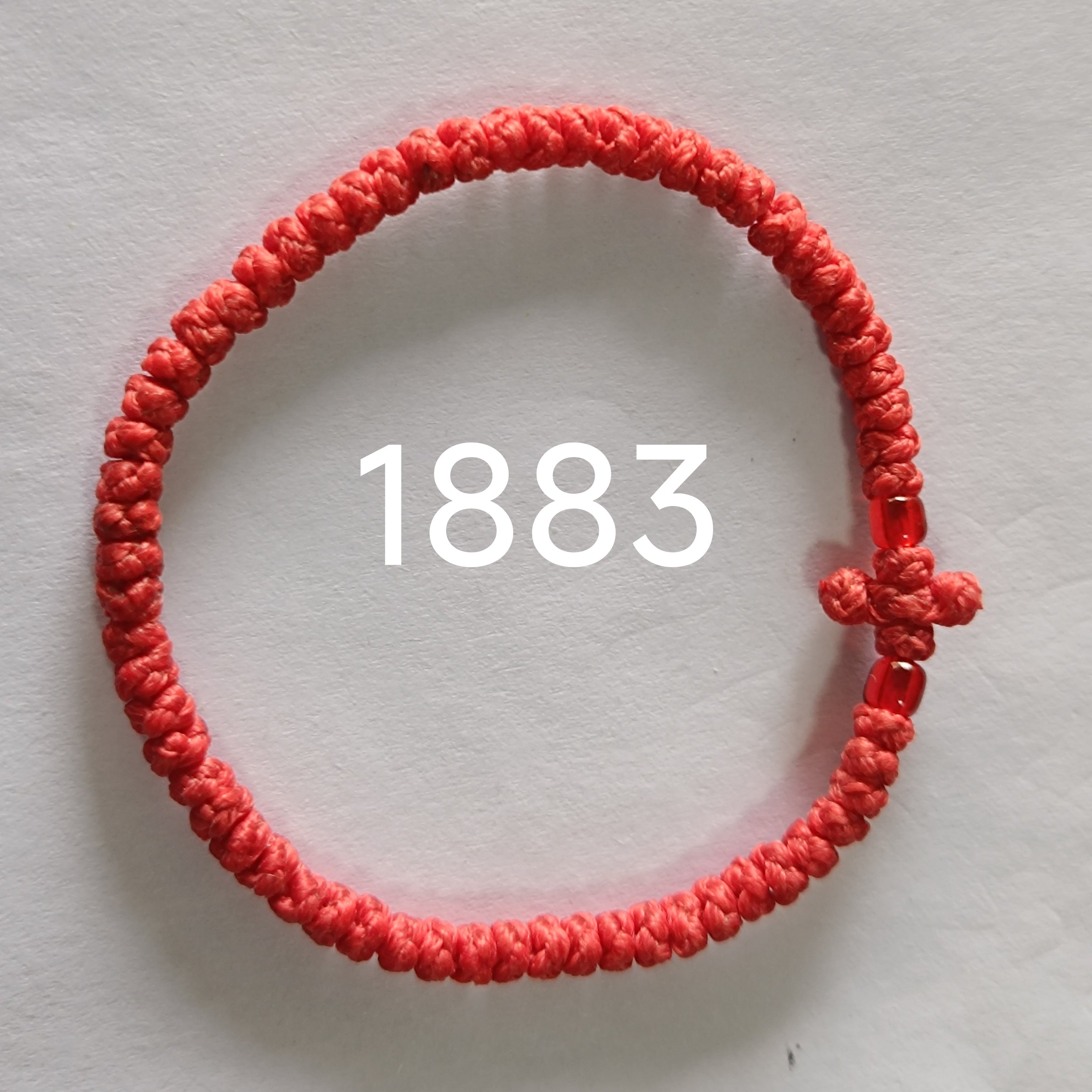66 Knot wax rope  Prayer bracelet NO1883