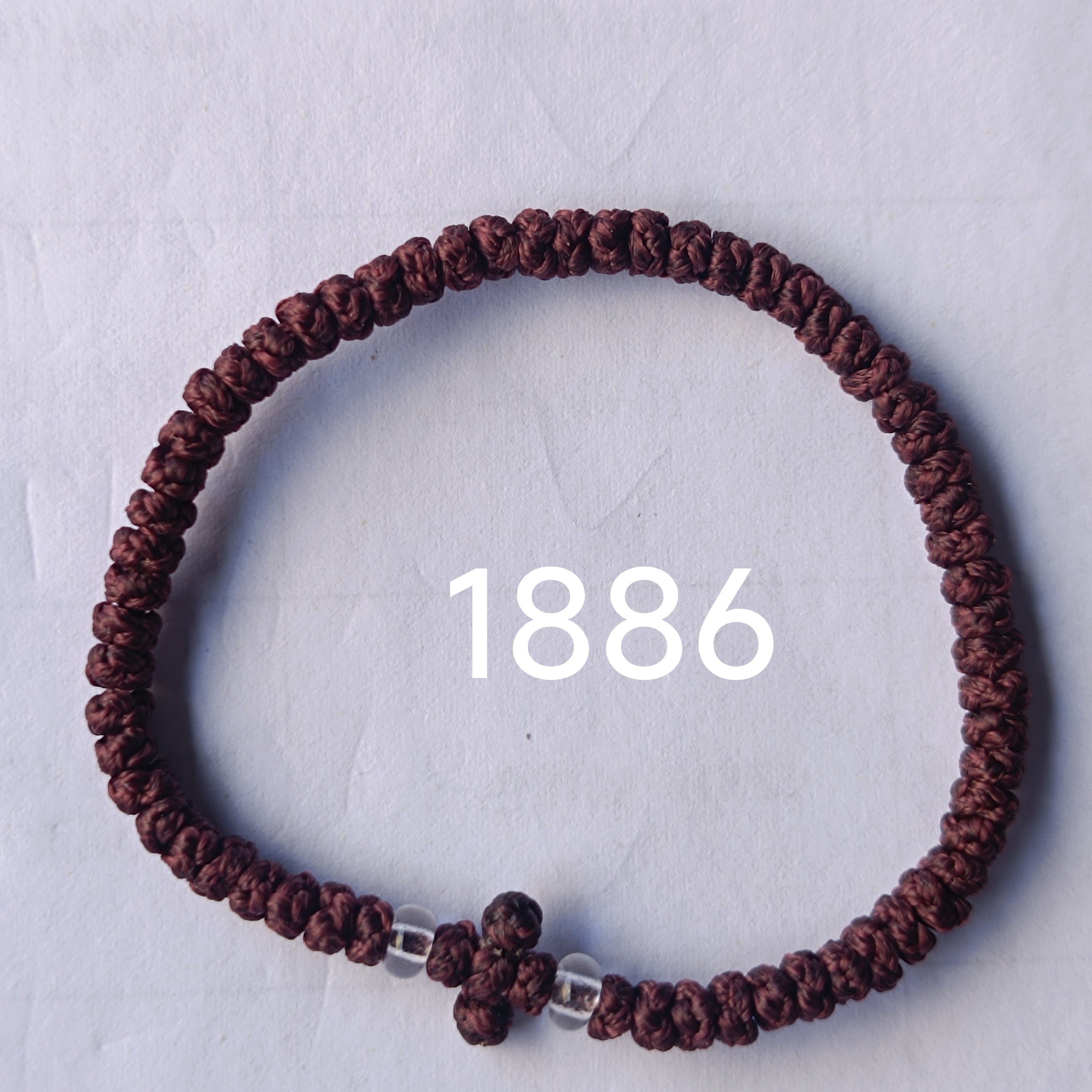 66 Knot wax rope  Prayer bracelet NO1886