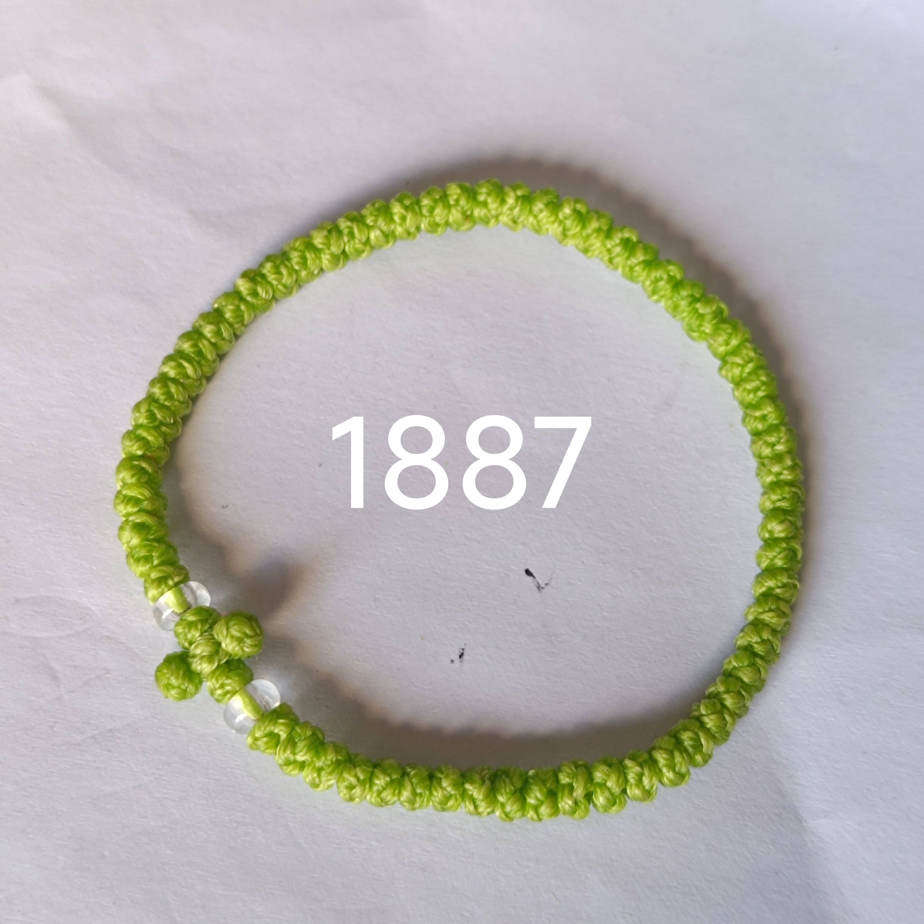 66 Knot wax rope  Prayer bracelet NO1887