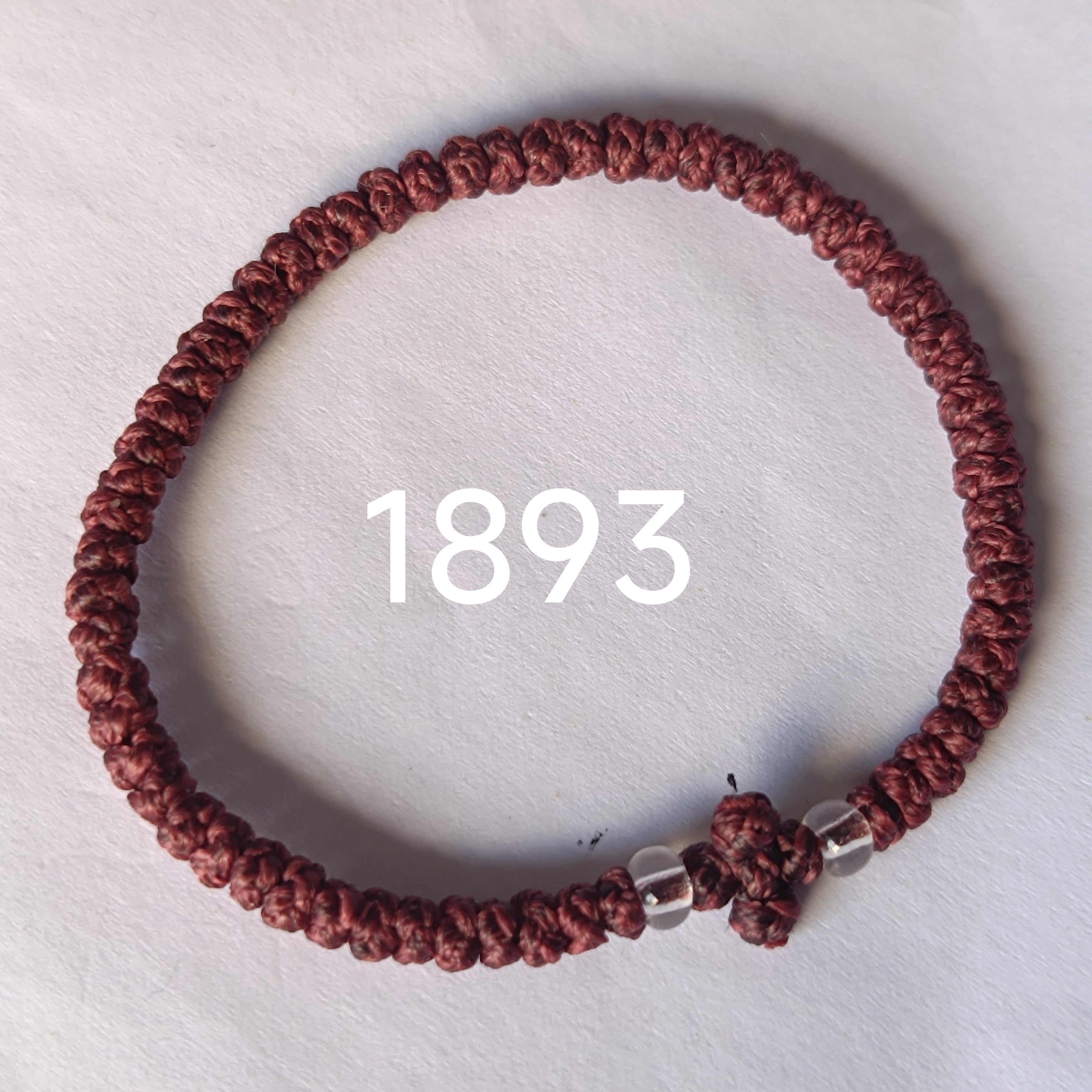 66 Knot wax rope  Prayer bracelet NO1893