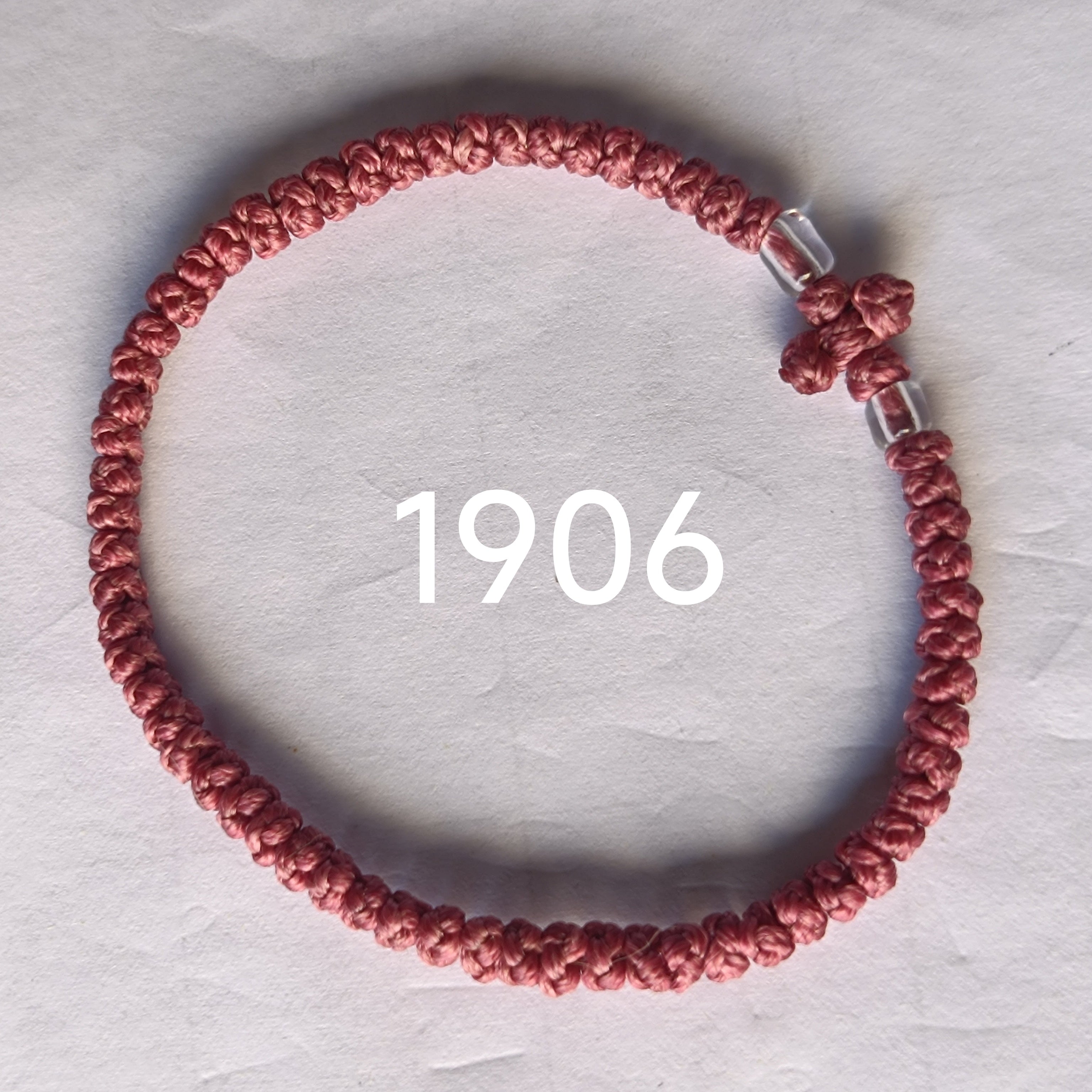 66 Knot wax rope  Prayer bracelet NO1906