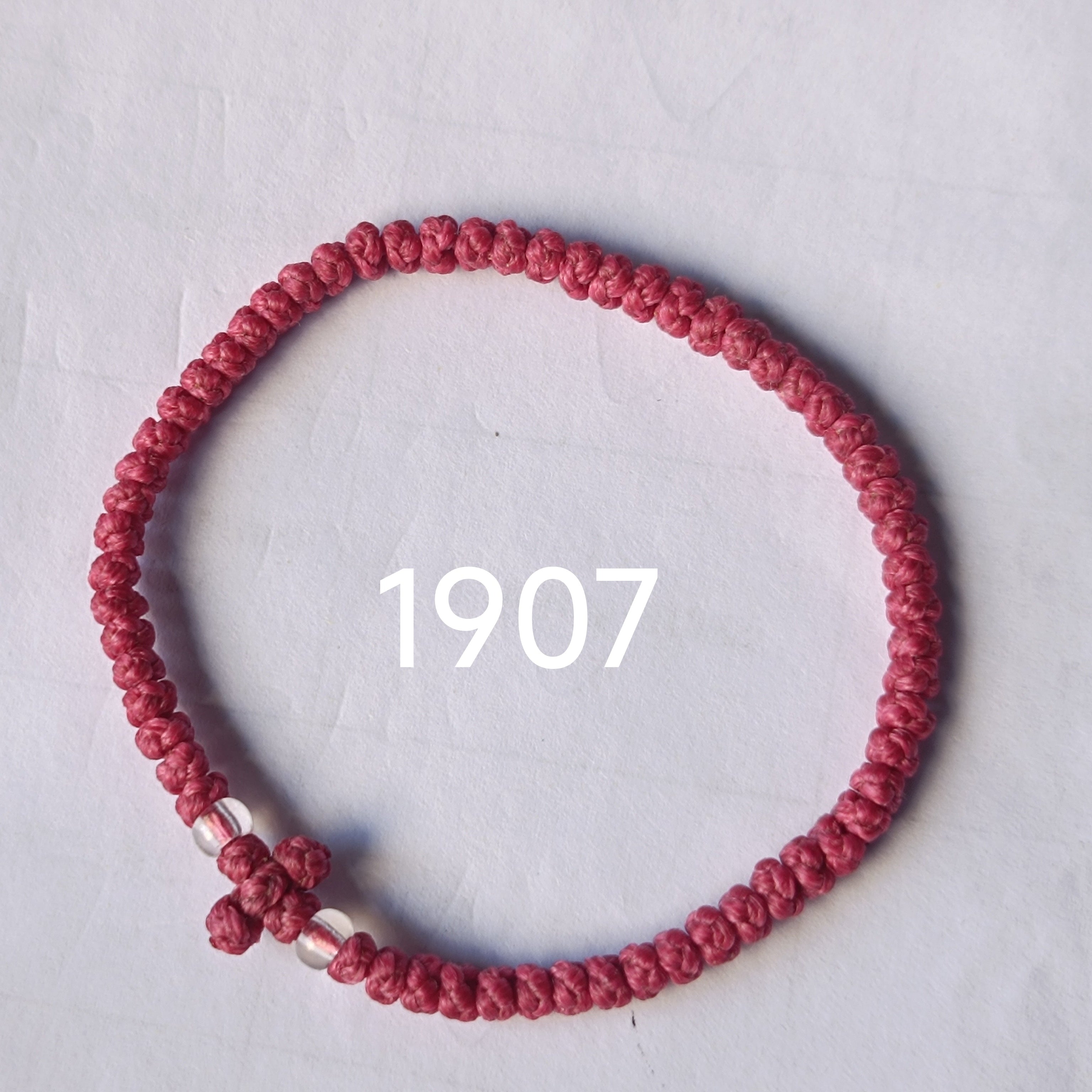 66 Knot wax rope  Prayer bracelet NO1907