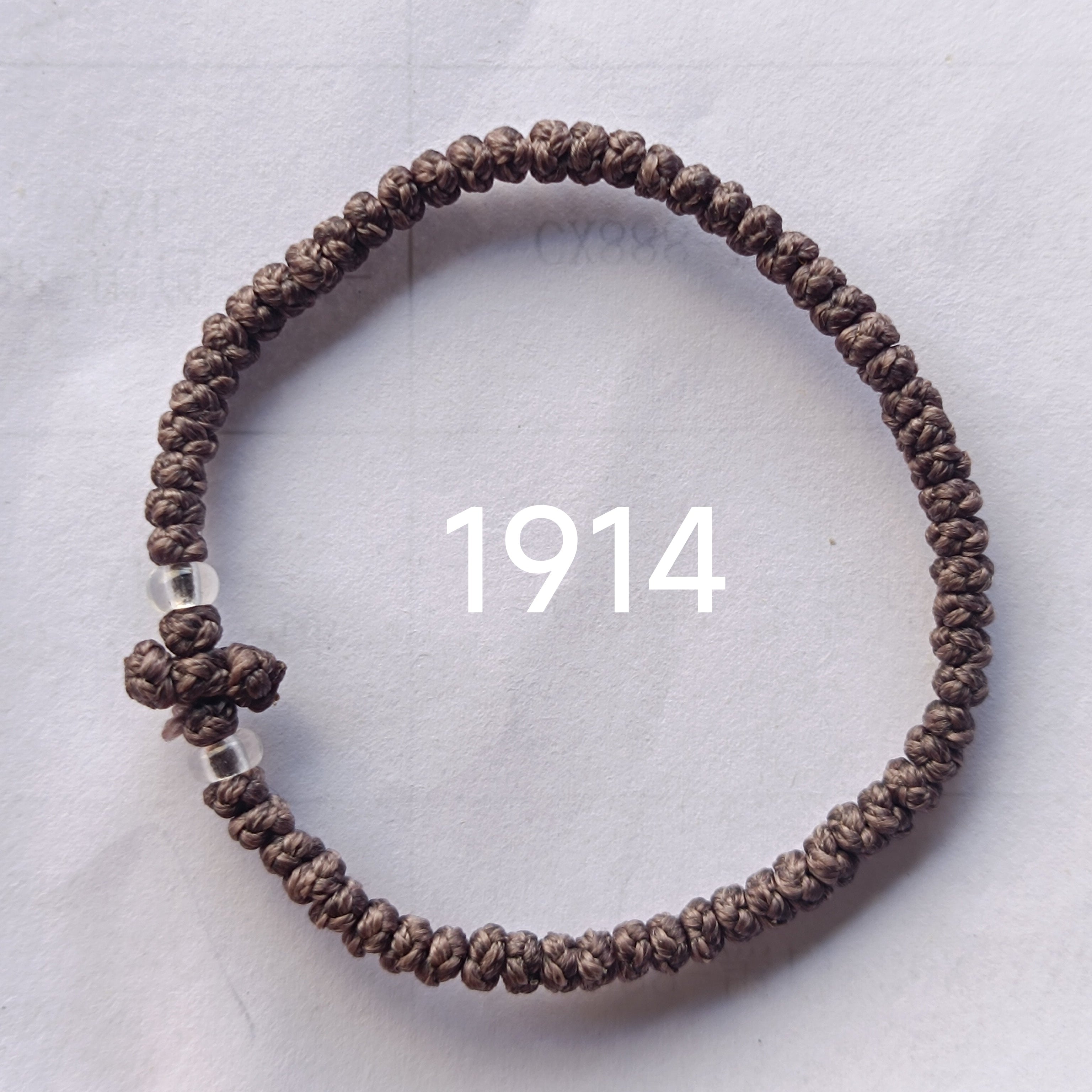 66 Knot wax rope  Prayer bracelet NO1914