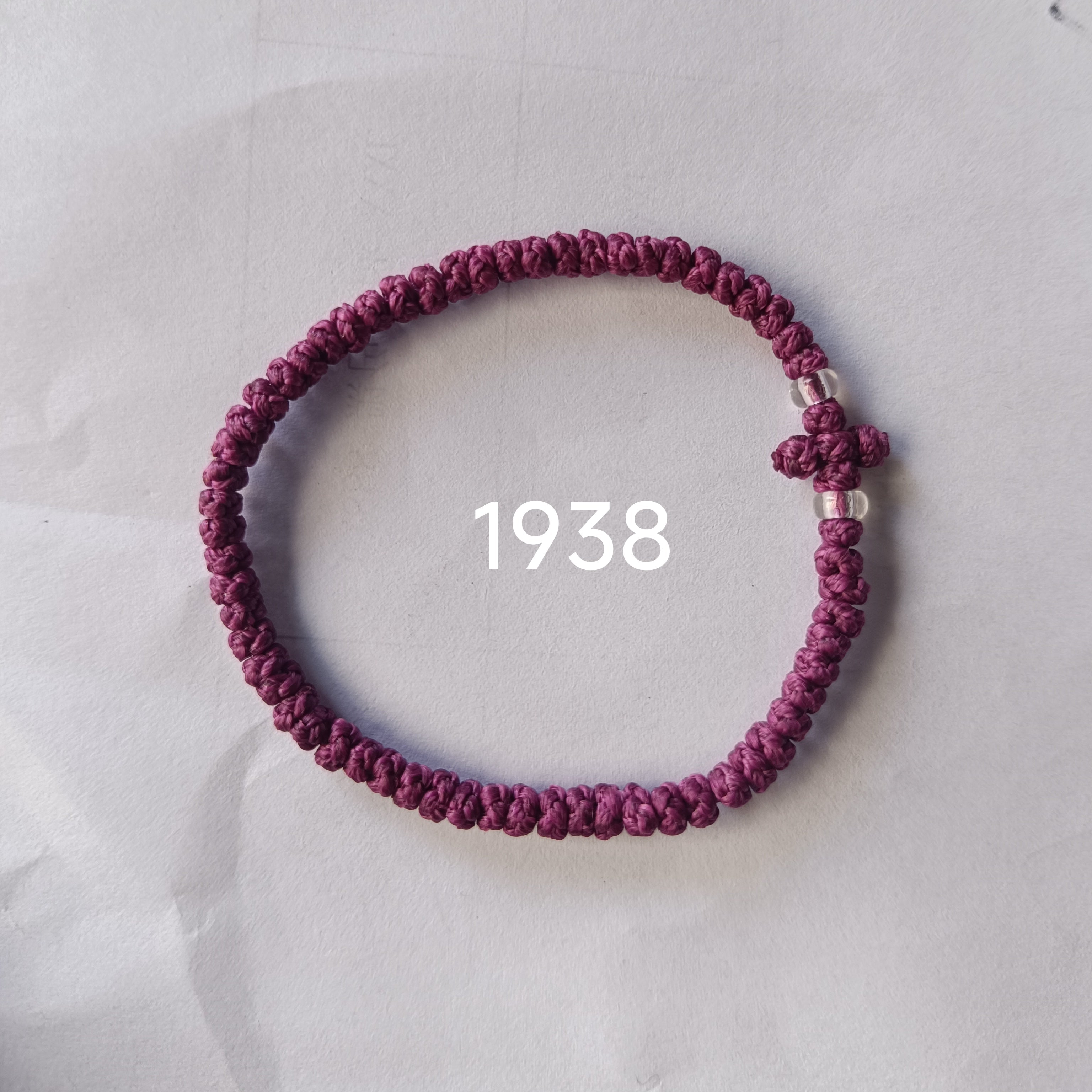 66 Knot wax rope  Prayer bracelet NO1938
