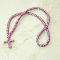 100-knot Greek with Accents - Mauve Satin
