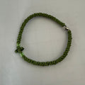 66 Knot wax rope Green Prayer bracelet with alloy clasp