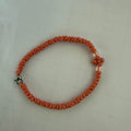 66 Knot wax rope Oranger Prayer bracelet with alloy clasp