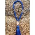 50 Knot Blue Satin Prayer Rope